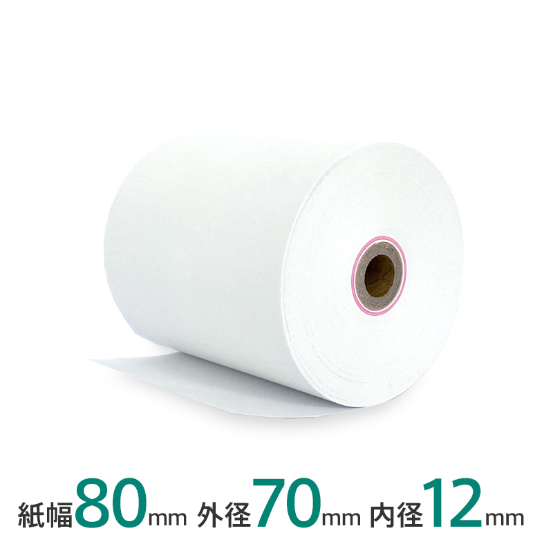 【10巻〜】レシートロール紙（80x70x12）/キッチンプリンターTM-T90KP、TM-m30,mC-Print3