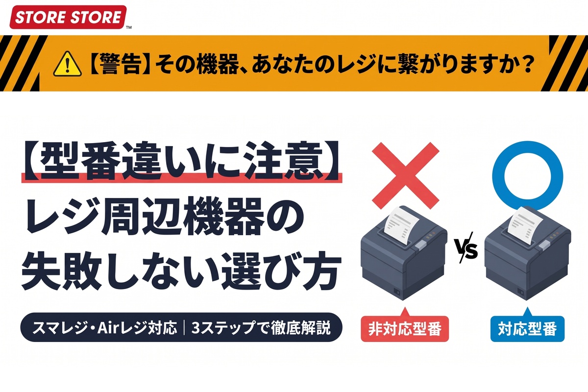 【型番違いに注意】レジ周辺機器の選び方｜POS・接続方式・機能の確認ポイント