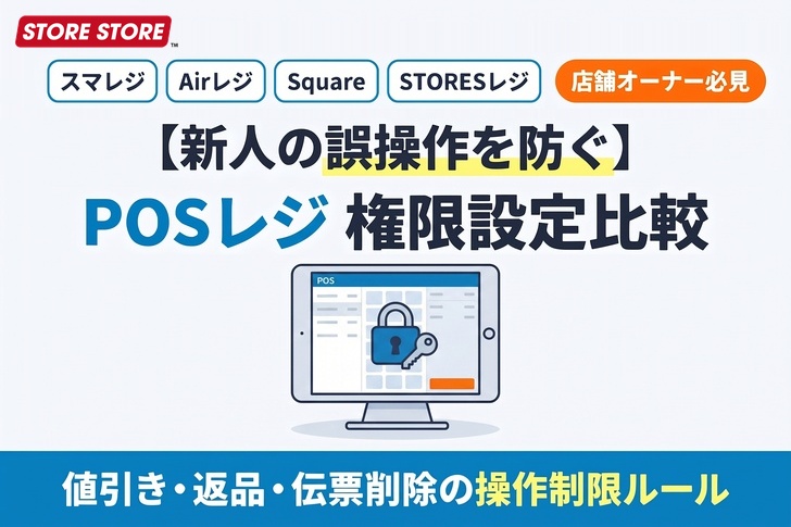 【店舗オーナー必見】POS4社権限設定比較｜新人のレジ誤操作を防ぐ仕組み化